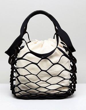 Cabas souple oversize à découpes