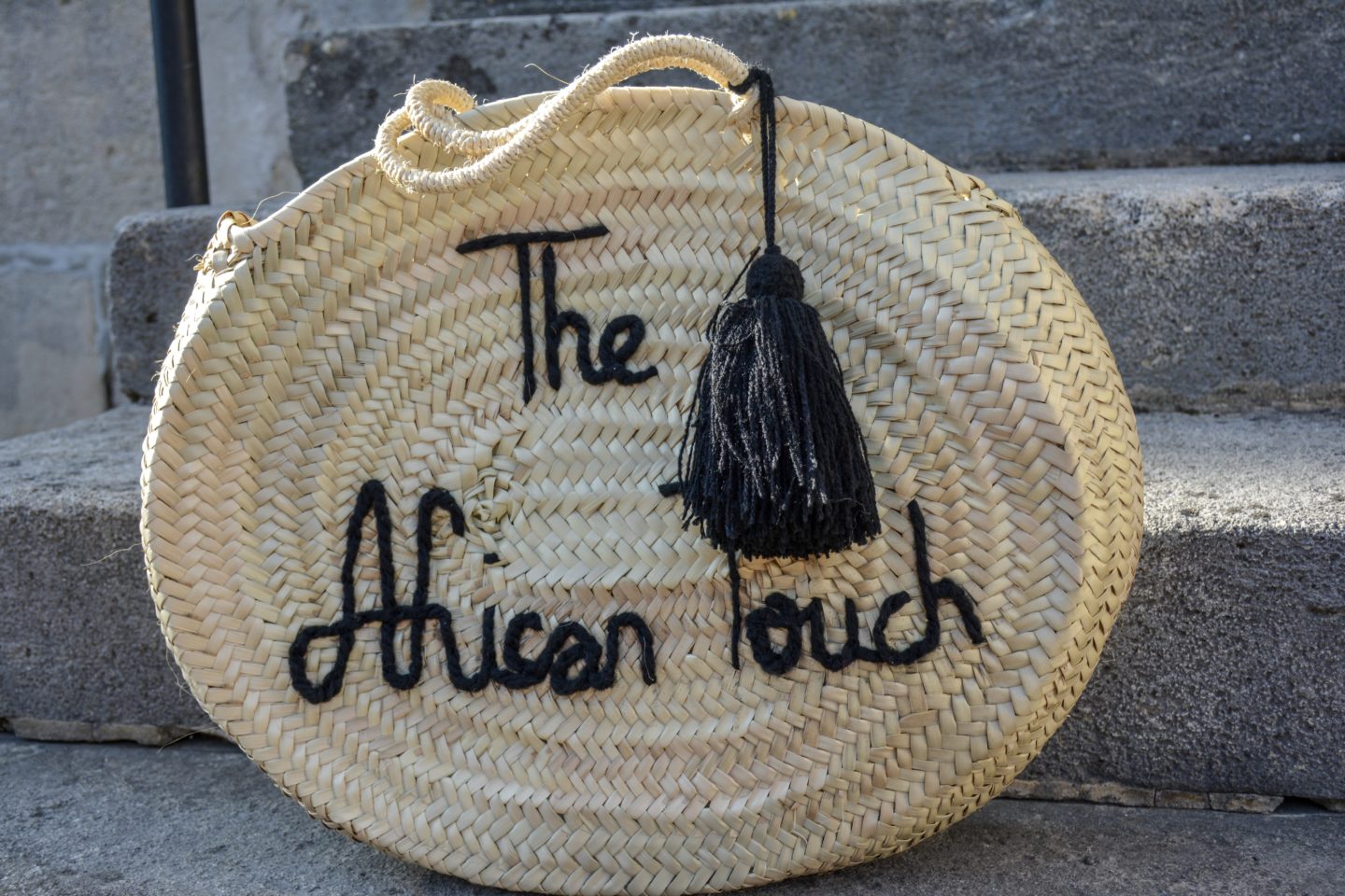 panier the african touch en paille