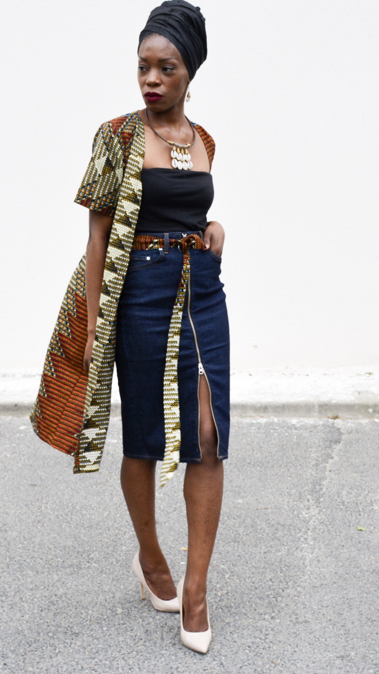 look kimono femme afro