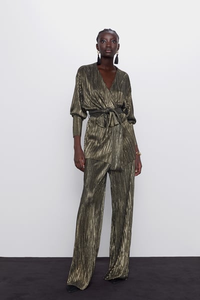 Pantalon fluide Zara look de fêtes